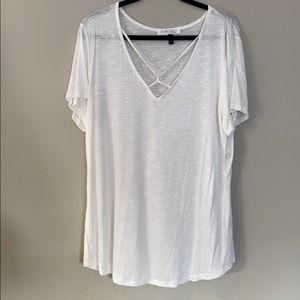 Short sleeve cross front